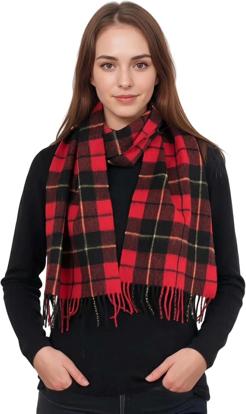 Achillea Scottish Tartan Plaid Scarf - Warm Cashmere Feel Winter Scarf, Scarves for Holiday, Christmas & Daily Wear - Image 1